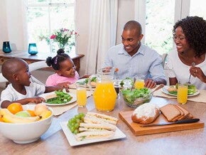 A importância de comer em família